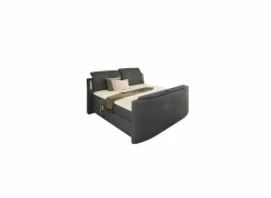 Boxspring Moviestar Max 180x200cm - stof - donkergrijs met tv-lift