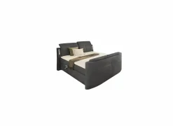 Boxspring Moviestar Normal 180x200cm - stof - donkergrijs  met tv-lift