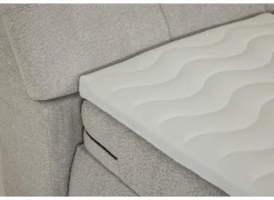 Boxspring Reynosa Gel 180x200cm - stof - zilver met opbergruimte & elektrisch