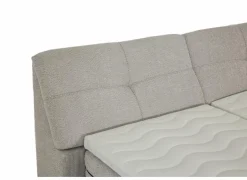 Boxspring Reynosa Gel 180x200cm - stof - zilver met opbergruimte & elektrisch