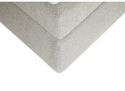 Boxspring Reynosa Gel 180x200cm - stof - zilver met opbergruimte & elektrisch