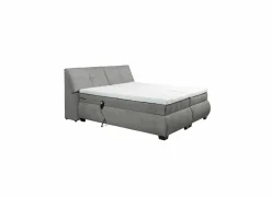 Boxspring Reynosa Gel 180x200cm - stof - grafiet met opbergruimte & elektrisch