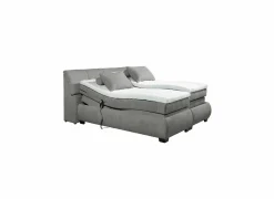 Boxspring Reynosa Gel 180x200cm - stof - grafiet met opbergruimte & elektrisch