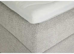 Boxspring Reynosa 180x200cm - stof - zilver met opbergruimte & elektrisch
