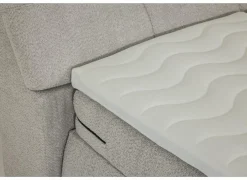 Boxspring Reynosa 180x200cm - stof - zilver met opbergruimte & elektrisch