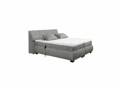 Boxspring Reynosa 180x200cm - stof - grafiet met opbergruimte & elektrisch