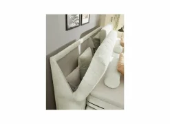 Boxspring Reynosa 180x200cm - stof - ivoor met opbergruimte & elektrisch