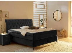 Boxspring Scarlett Max 180x200cm - stof - zwart