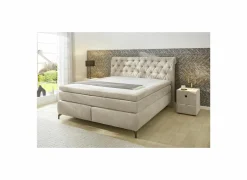 Boxspring Scarlett Normal 180x200cm - stof - beige