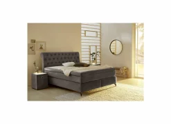 Boxspring Scarlett Normal 180x200cm - stof - grijs