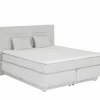 Boxspring Simone 160x200cm - stof - ecru met opbergruimte