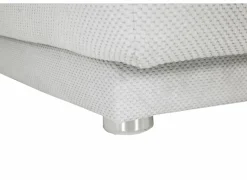 Boxspring Simone 160x200cm - stof - ecru met opbergruimte