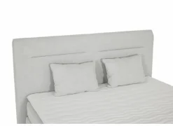 Boxspring Simone 160x200cm - stof - ecru met opbergruimte