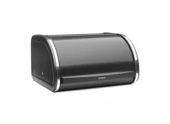 Brabantia Broodtrommel met schuifdeksel 26,50x31,60x17,30cm - staal - matt black
