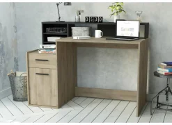 Bureau Delphi  126x60cm - decor - zwart & eik
