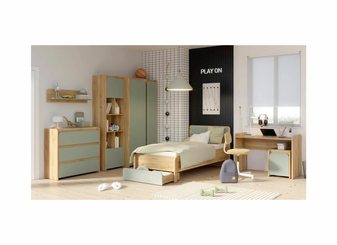 Bureau Hoa 117x60x81cm - decor - mauvella eik