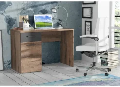 Bureau Jacky 110x53x77cm - decor - modder eik & zwarte eik