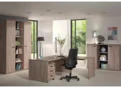 Bureau Rio 2 140x80x73cm - melamine - humus eik