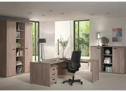 Bureau Rio 2 180x80x73cm - melamine - humus eik