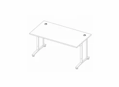 Bureaublad Prima 150x80x3cm - decor - wit