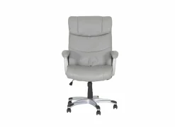 Bureaustoel Big Daddy 68x75,5x112cm - lederlook - grijs