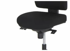 Bureaustoel Sigmund 47x49x107cm - stof - zwart