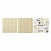 Cadeaupapier Kerst 70x200cm goud wit zwart