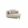 Chaise longue Rex Recamière  155x95x81cm - stof - lichtgrijs met bedfunctie