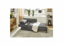 Chaise longue Rex Recamière  155x95x81cm - stof - grijs met bedfunctie