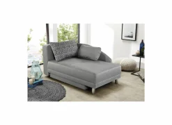 Chaise longue Roy Recamière 149x90cm - stof - lichtgrijs met bedfunctie