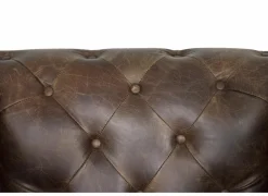 Chesterfield Stanley 3-zit - leder - bruin