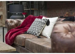 Chesterfield Stanley 3-zit - leder - bruin