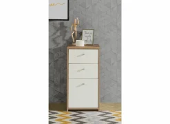 Commode Best Chest 40x30x78cm - decor - artisanale eik & wit