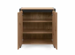 Commode Denver 80x88x40cm - decor - artisanale eik & anthraciet