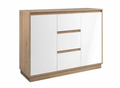 Commode Phoenix 117cm - decor - artisanale eik & wit