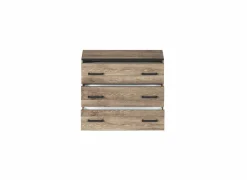 Commode Veronique 98x40x82cm - decor & glas - zwart