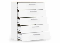 Commode Watson 80x41xH103cm - decor - kronberg eik & wit