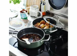 GreenPan Dagelijkse Kost stoofpan Ø24cm - aluminium - olijfgroen