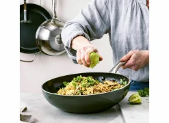 GreenPan Dagelijkse Kost wokpan Ø28cm - aluminium - olijfgroen