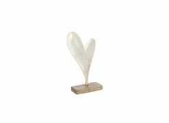 J line Deco Hart op voet H20cm - hout massief & aluminium - goud