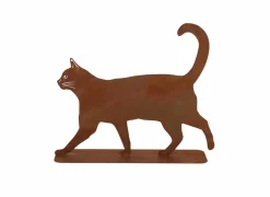 Deco Kat H31cm - staal - roest