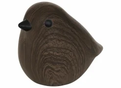 Deco Vogel H14,5cm - dolomiet - tabak