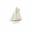 J line Deco Zeilboot Paulownia H95cm - hout - wit