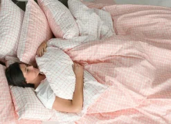 Dekbedovertrek Ants 140x200/220cm - katoen - roze