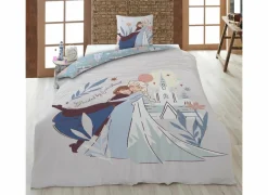 Dekbedovertrek Frozen 140x200cm - katoen - meerkleurig