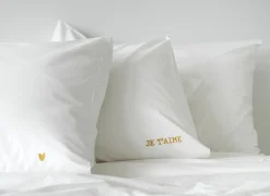 Dekbedovertrek Je t'aime 240x200/220cm - percale - goud