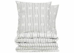 Dekbedovertrek Kain 260x240cm - katoen - wit & zwart