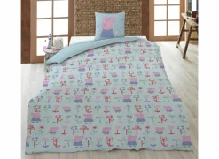 Dekbedovertrek Peppa Pig 140x200cm - microvezel - blauw
