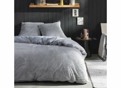 Dekbedovertrek Ribbed 220x240cm - polyester - blauw