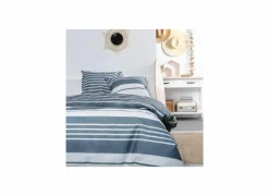 Dekbedovertrek Sunshine 240x220cm - katoen - blauw & wit